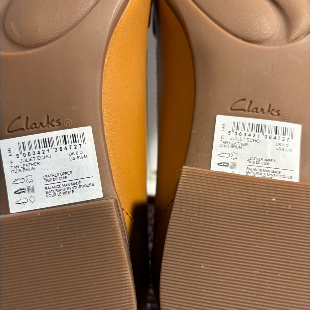 Clarks Women's Cognac Leather Slip-On Bit Loafers - Picture 4 of 6